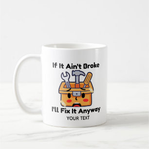Funny Handyman Tool Box Dad Joke Personalised Coffee Mug