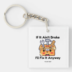 Funny Handyman Tool Box Dad Joke Personalised Key Ring