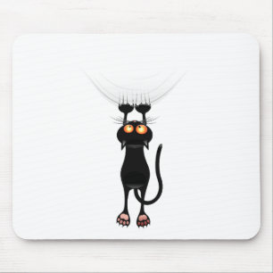 Funny Hang On Cat Mouse Pad