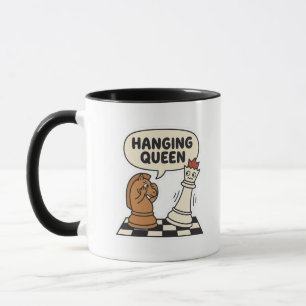 Funny Hanging Queen Chess Blunder Coffee Mug