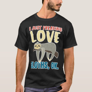 Funny Hanging Sloth Wildlife Zoo T-Shirt