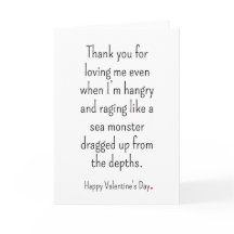 Funny Hangry Valentine's Day Card