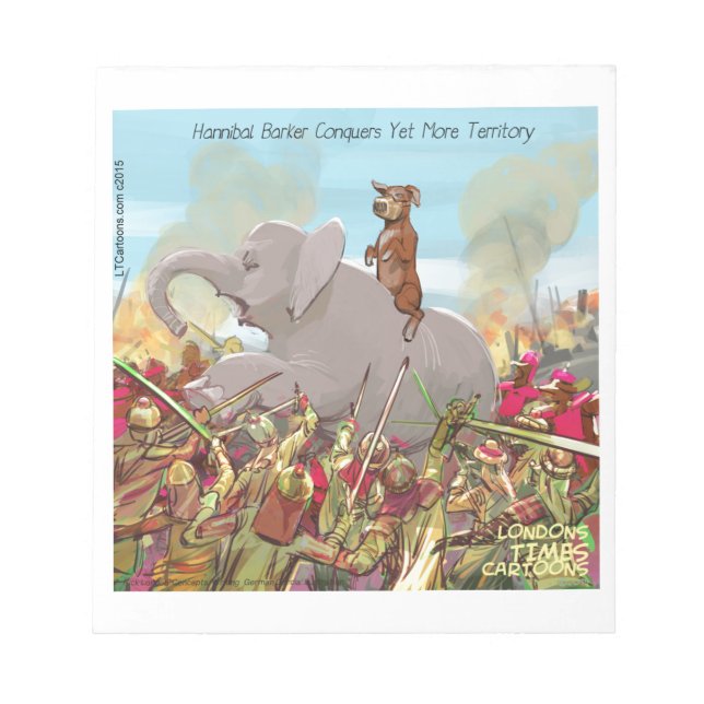 Funny Hannibal Barca Conquers Land Notepad (Front)