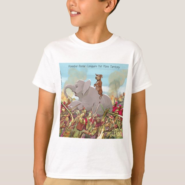 Funny Hannibal Barca Conquers Land T-Shirt (Front)