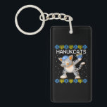 Funny Hanukcats Dabbing Jewish Cat Hanukkah Women Key Ring<br><div class="desc">Funny Hanukcats Dabbing Jewish Cat Hanukkah Women</div>