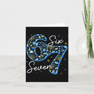 Funny Hanukkah 67 Six Seven Boys Girls Kids 6 7 Me Card