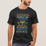 Funny Hanukkah Chanukah Cellphone Menorah Ugly Swe T-Shirt<br><div class="desc">Funny Hanukkah Chanukah Cellphone Menorah Ugly Sweater</div>