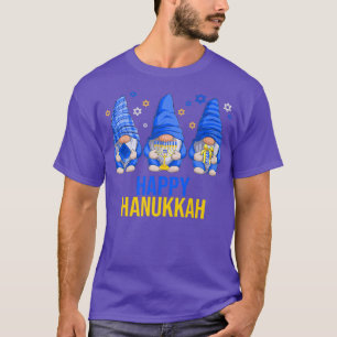Funny Hanukkah Chanukah Shalom Gnomes Jewish Menor T-Shirt