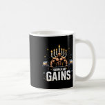 Funny Hanukkah Jewish Gym Workout Hannukah Gains  Coffee Mug<br><div class="desc">Funny Hanukkah Jewish Gym Workout Hannukah Gains</div>