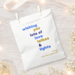 Funny Hanukkah Love Latkes Lights Blue Custom Favour Bag<br><div class="desc">Funny Hanukkah Love Latkes Lights Blue Custom Favour Bag</div>