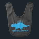 Funny Hanukkah Menorasaurus Menorah Dinosaur Bib<br><div class="desc">Hanukkah Menorasaurus Dinosaur Baby Bib</div>