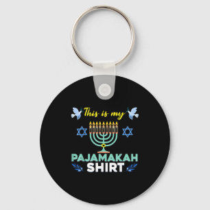 Funny Hanukkah Pajama Shirt This Is My Pajamakah G Key Ring