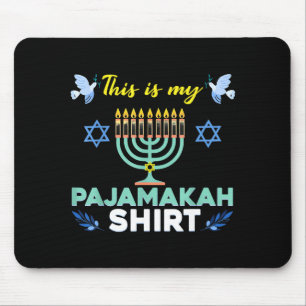 Funny Hanukkah Pajama Shirt This Is My Pajamakah G Mouse Pad