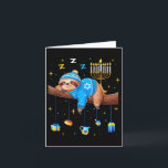 Funny Hanukkah Sloth Jewish Chanukah Sleeng Hanukk Card<br><div class="desc">Funny Hanukkah Sloth Jewish Chanukah Sleeng Hanukkah Pjs</div>