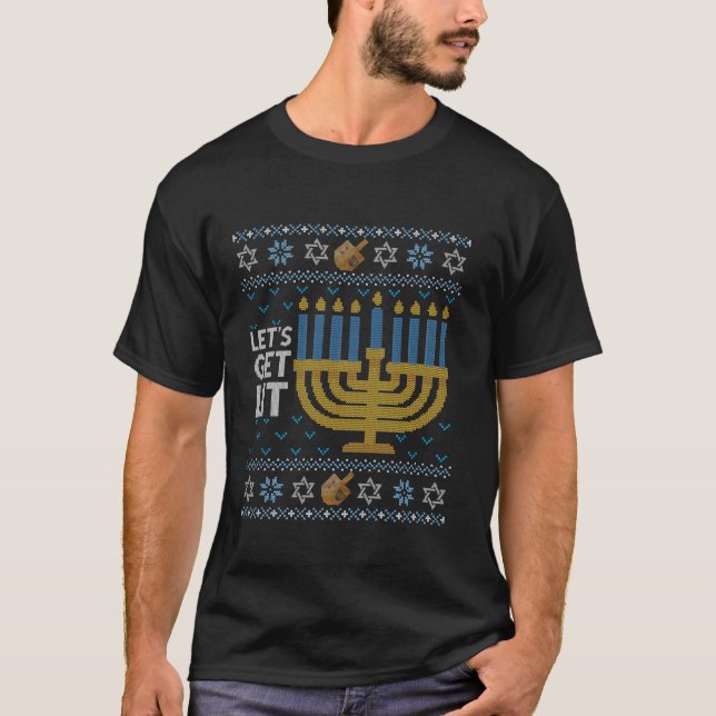 Funny Hanukkah Sweater Let s Get Lit (Front)