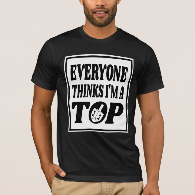 Funny Hanukkah Tshirt Joke Dreidel  (Front)