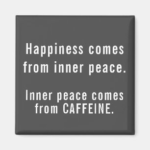 Funny Happiness Caffeine Definition   Magnet