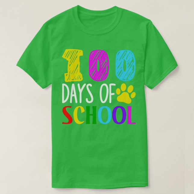 Funny Happy 100 Days of School Celebration 2 T-Shirt (Design Front)