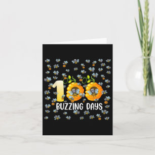 Funny Happy 100th Day Of School Bees Beehive 100 B Card