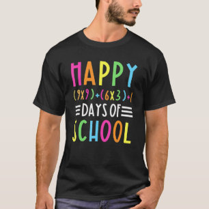 Funny Happy 100th Day Of School Math Formula Teach T-Shirt
