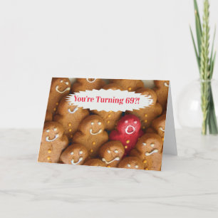 Funny Happy 69th Birthday Hot Cookie Card