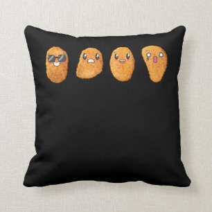 Funny Happy Angry Food Chicken Nuggets Cushion