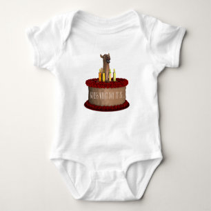 Funny Happy Birthday Camel Baby Bodysuit