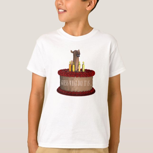 Funny Happy Birthday Camel T-Shirt (Front)