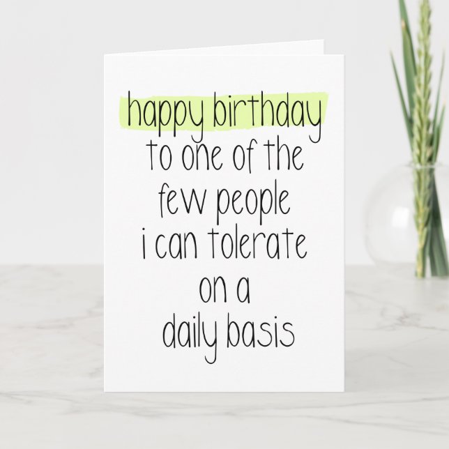Funny Happy Birthday Card (Front)