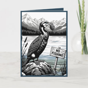 Funny Happy Birthday card for anglers