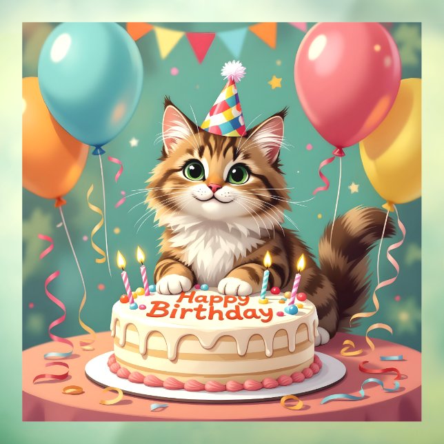 Funny happy birthday cat (Sheet 3)
