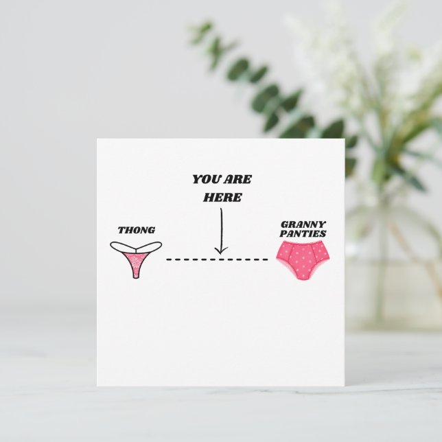 Funny Happy Birthday for Her Funny Women's Bday Invitation (Standing Front)