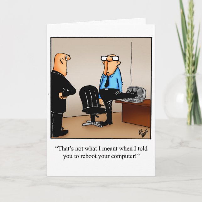 Funny Happy Birthday Greeting Card (Front)