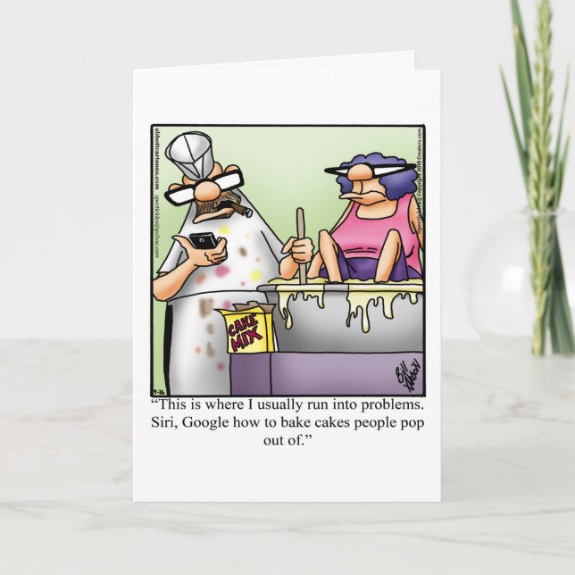 Funny Happy  Birthday Greeting Card (Front)