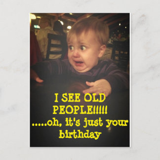 Funny Happy Birthday Postcard
