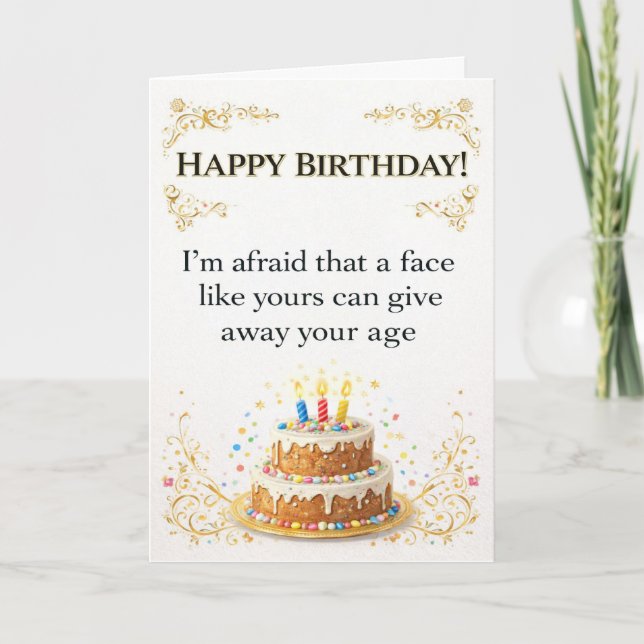Funny  happy Birthday wish Card (Front)