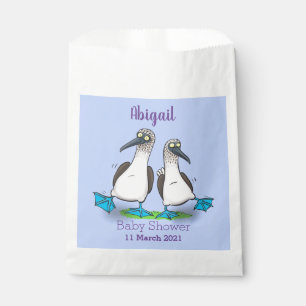 Funny, happy blue footed boobies dancing cartoon favour bag