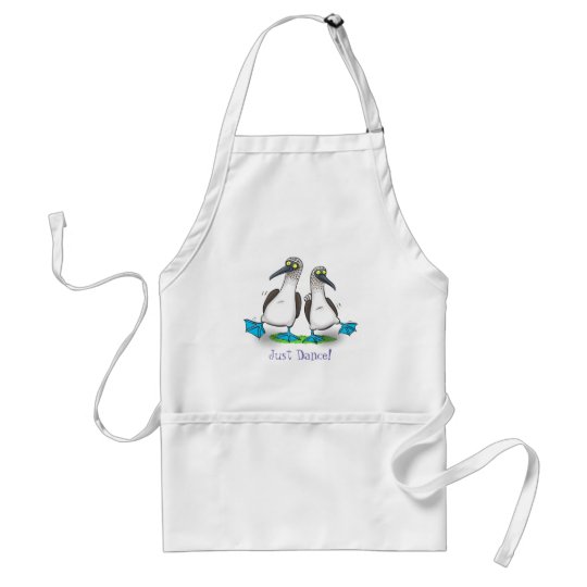 Funny Happy Blue Footed Boobies Dancing Cartoon Standard Apron Zazzle Com Au