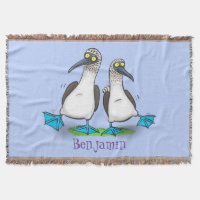 Funny, happy blue footed boobies dancing cartoon