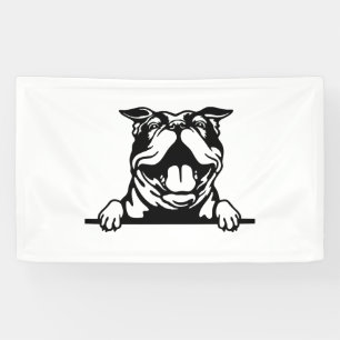 Funny happy Bulldog Banner