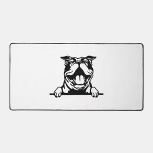 Funny happy Bulldog Desk Mat