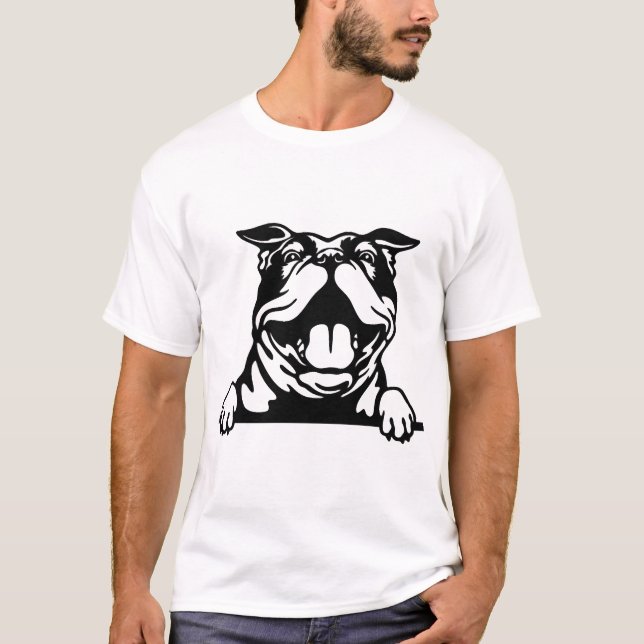 Funny happy Bulldog T-Shirt (Front)