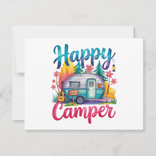 Funny Happy Camper Camping Apparel Trailer RV Kids