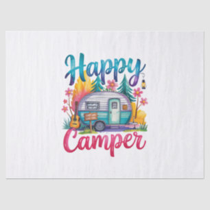 Funny Happy Camper Camping Apparel Trailer RV Kids Tissue Paper