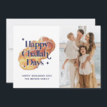 Funny Happy Challah Days Hanukkah Family Photo  Holiday Card<br><div class="desc">© Gorjo Designs. Made for you via the Zazzle platform.

// Need help customising your design? Got other ideas? Feel free to contact me (Zoe) directly via the contact button below.</div>