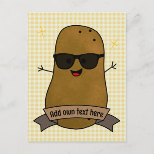 Funny Happy Cool Potato Personalised  Postcard