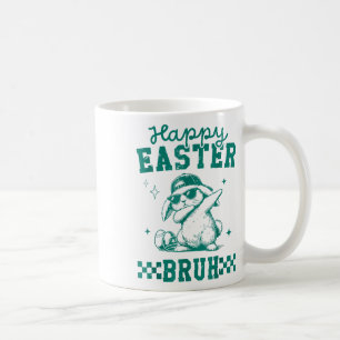 Funny Happy Easter Bruh Bunny Dabbing Cute Easter Coffee Mug