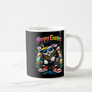 Funny Happy Easter Bunny Cool Street Men Women Coffee Mug