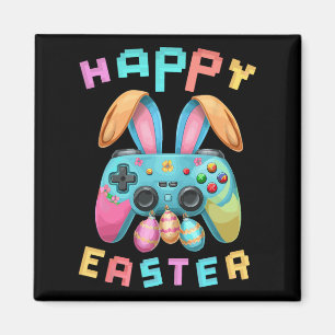 Funny Happy Easter Bunny Gaming Controller Gamer B Magnet