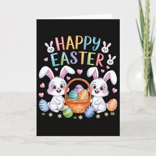 Funny Happy Easter Bunny Toddler Kids Easter Rabbi Card